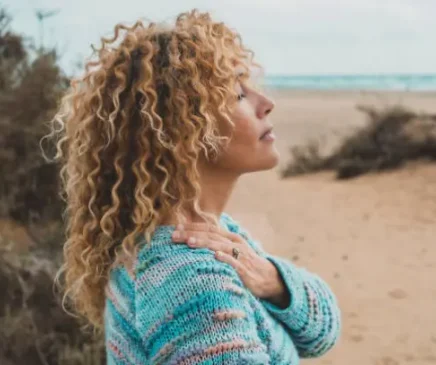 Woman breathing - Easthead Counselling